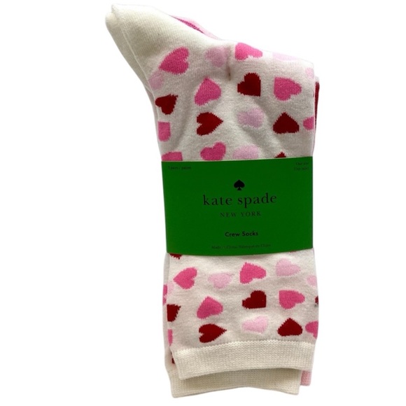 Kate Spade New York “Hearts” 3pk. Crew Socks (NWT) (Shoe Size: 4-10) - Picture 2 of 10